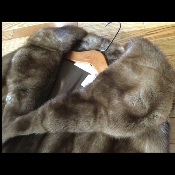 Vintage MINK Fur CAPE Stole Autumn Haze S/M/L-OS - Picture 2 of 12